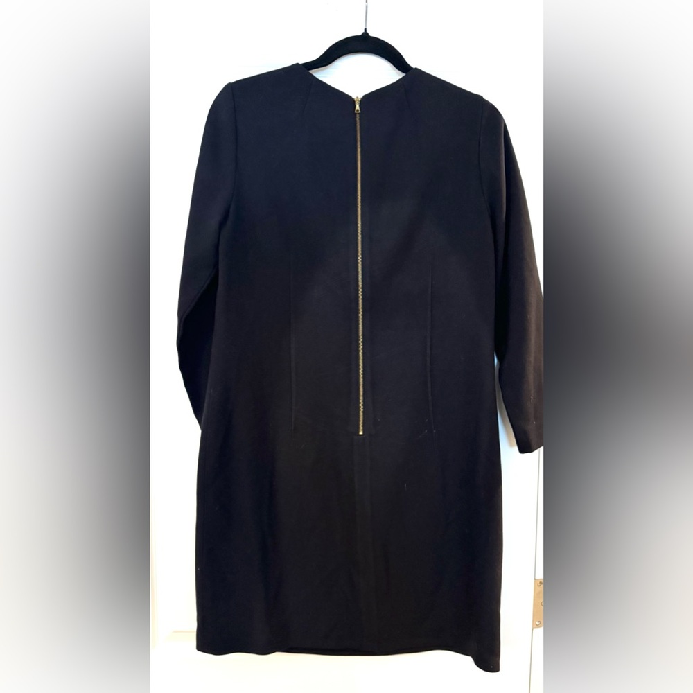 J. Crew Overlap Shift Dress in Black - Picture 3 of 8